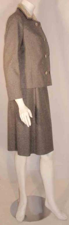 Women's Maggie Rouff 2pc Wool Coat and Dress Set