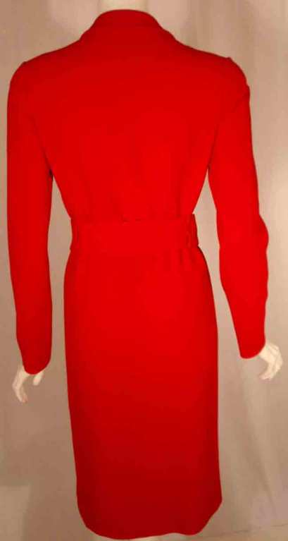 Valentino Red Coat wool gabardine Coat with hidden button front 5