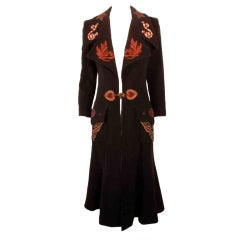 Christian Lacroix 1990s Wool Coat with Embroidery