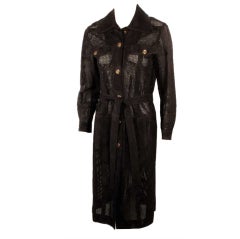 Vintage Gucci Long Black Suede Jacket