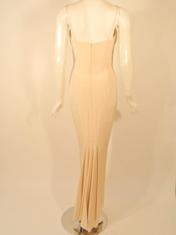 Antony Price 2 pc. Cream Gown & Fitted Jacket with Lace Details For Sale 1