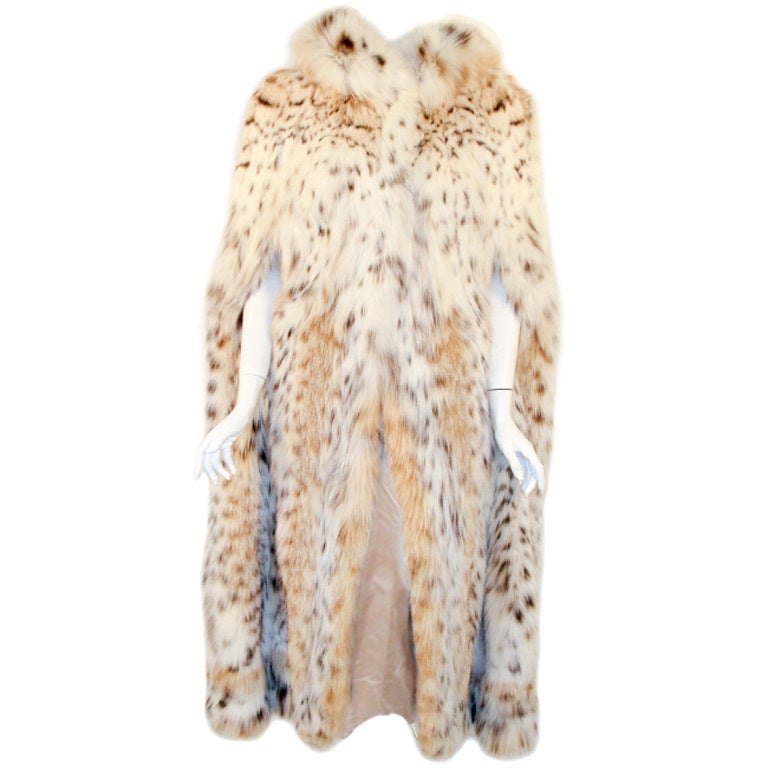 Max Reby Tigre Royal Geneve Lynx Fur Full length Cape with hood