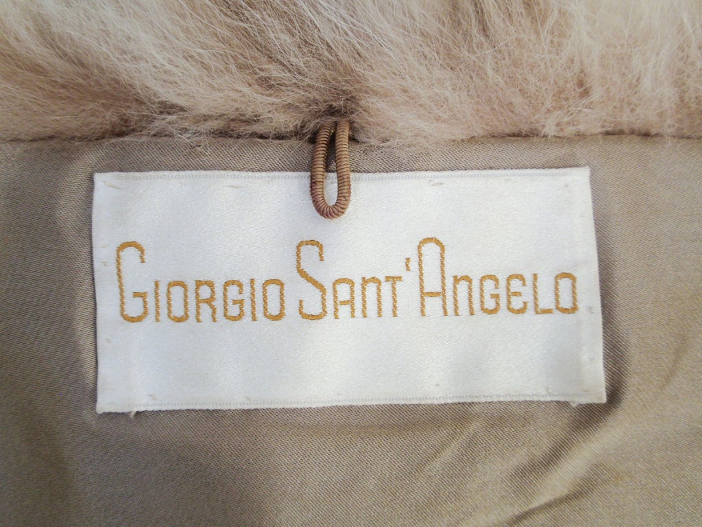 Michael Forrest Giorgio Sant'Angelo - Manteau de voiture Lynx crème et caramel, années 1970 en vente 5