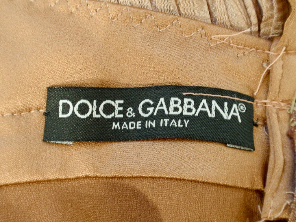 Dolce & Gabbana Dusty Rose Mesh Cocktail Dress w/ Pink Bow