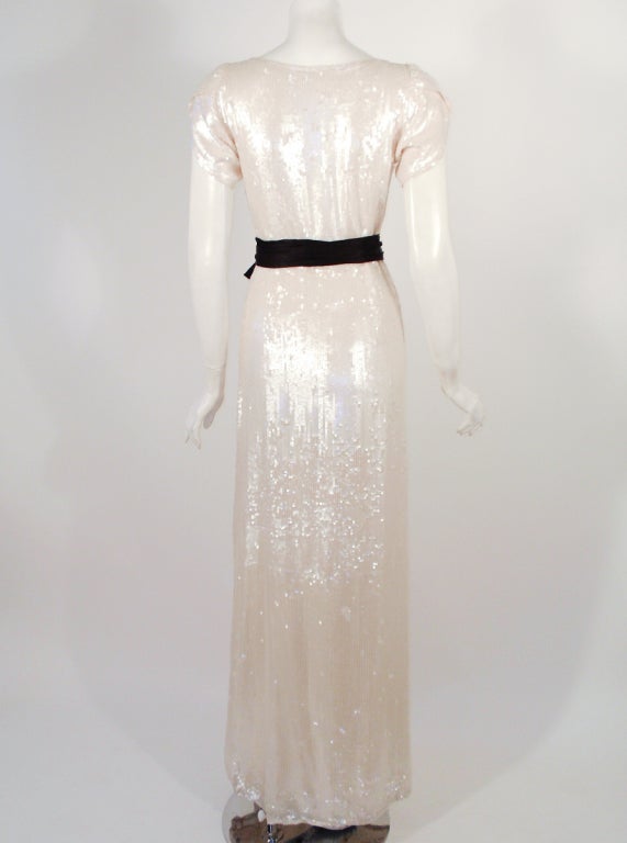 dvf white sequin dress