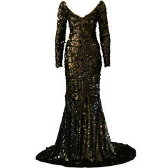 Used Naeem Khan 3-way Convertible Sequin Evening Gown