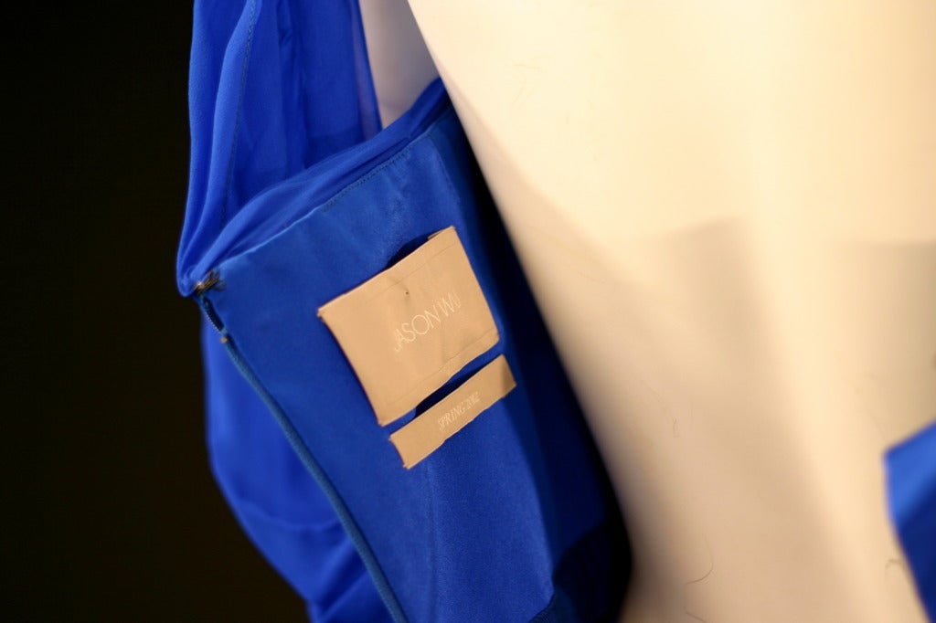 Jason Wu Cobalt Blue One Shoulder Evening Gown 3