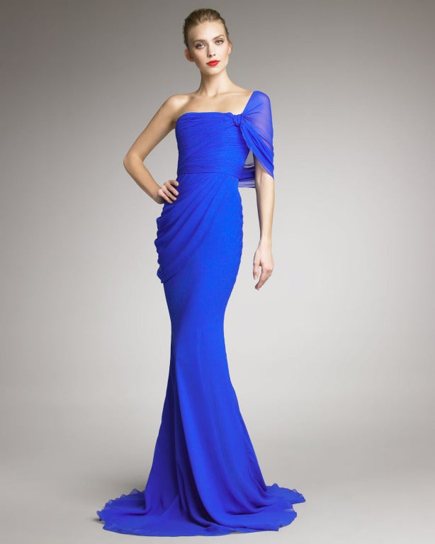 Alexander McQueen Evening dress with cut-out blue | Evening Dresses