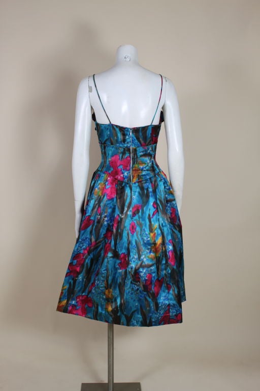 Robe En Soie Foley + Corinna - Imprimé Fleuri Aquarelle - Taille M - Occasion Très Bon État