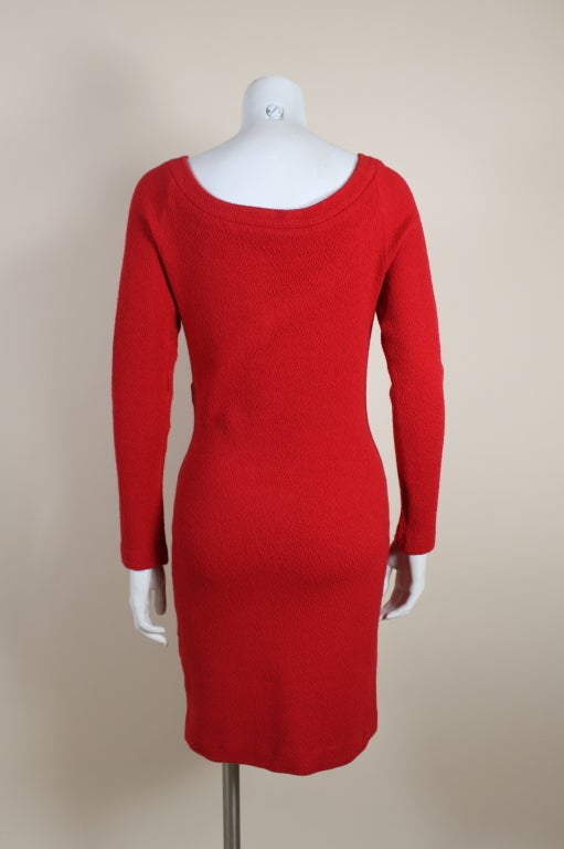 Patrick Kelley Cherry Red Knit Dress 2
