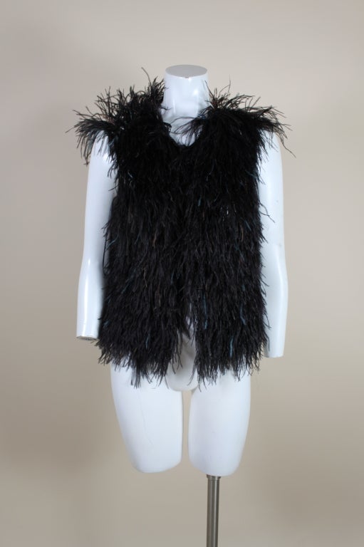 Summer 2003 Lanvin Ostrich Feather Vest at 1stDibs