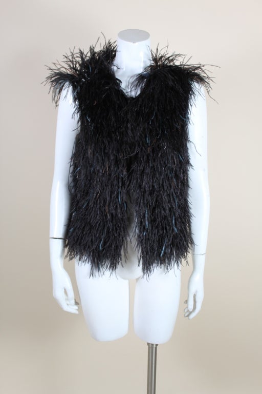 Women's Summer 2003 Lanvin Ostrich Feather Vest