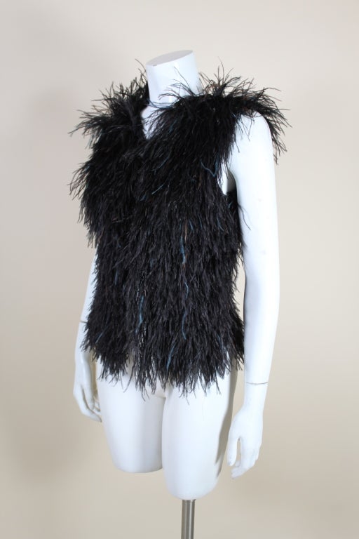 Summer 2003 Lanvin Ostrich Feather Vest 1
