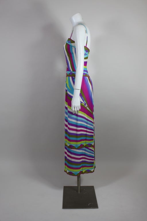 Women's 1960s Pucci Psychedelic Print Silk Palazzo Pant Jumpsuit