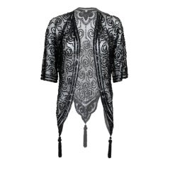 1920's Sequined Net Jacket with Beaded Tassels