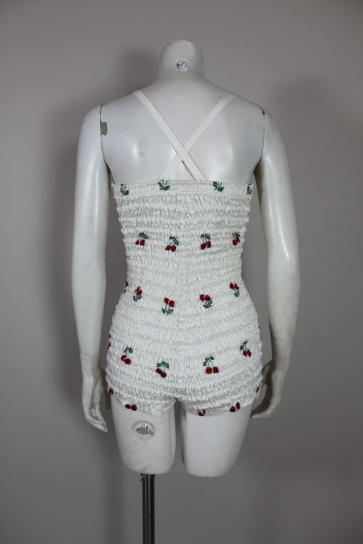 Women's 1950's Jantzen cherry bathing suit