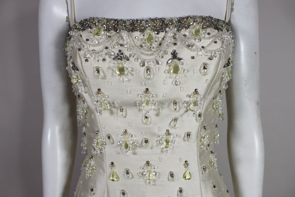 1960's Cream Beaded Gown 2