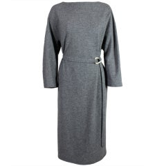 Halston Wool Dress with Paloma Picasso Belt at 1stDibs