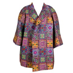 Christian Lacroix Oversize Patchwork Metallic Embroidered Coat