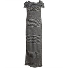 Issey Miyake Op Art Inspired Knit Gown