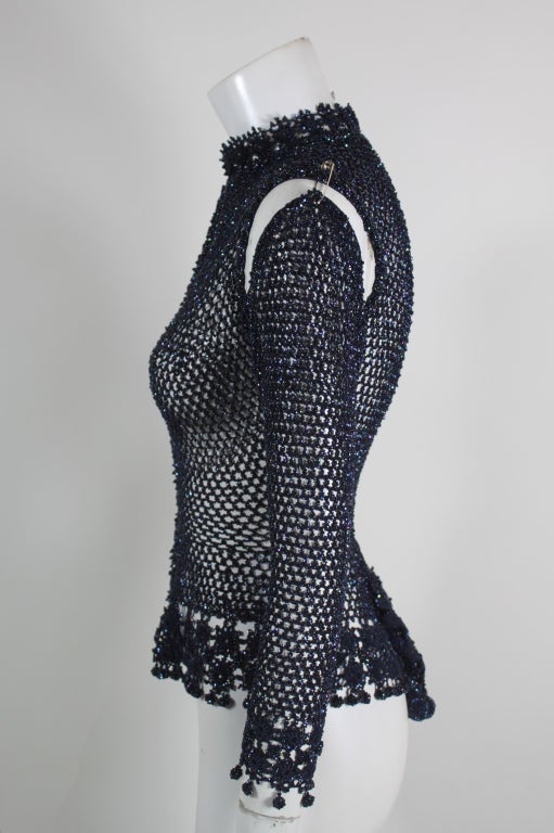 Victorian Hand-Made Carnival Bead Vest with Gauntlets 1