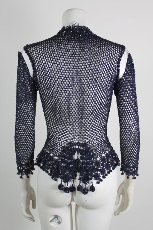 Victorian Hand-Made Carnival Bead Vest with Gauntlets 2
