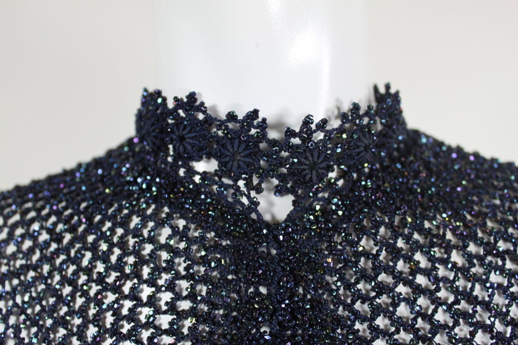 Victorian Hand-Made Carnival Bead Vest with Gauntlets 3