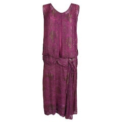 1920’s Metallic Rose Pink Lamé Party Dress