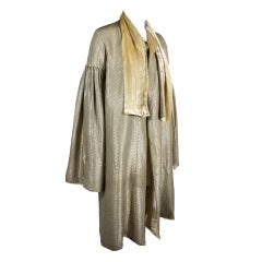 1920’s Shimmering Gold Silk Lamé Duster Coat