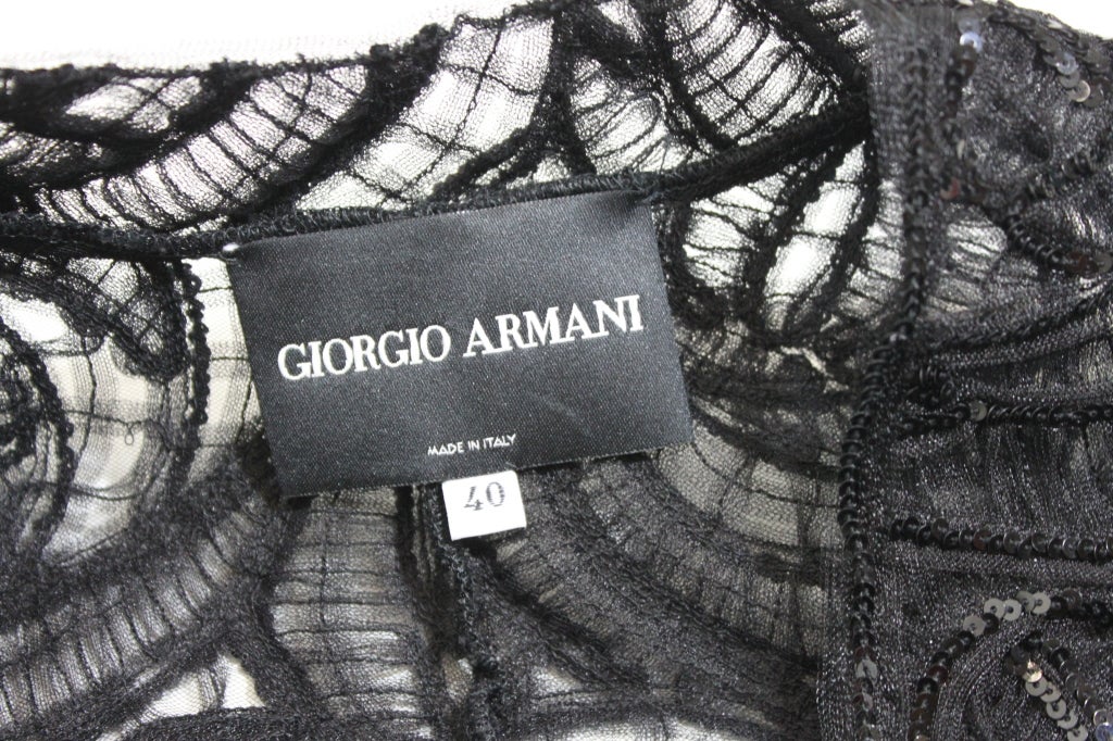 Armani Sequined Tulle Rosette Evening Jacket 5