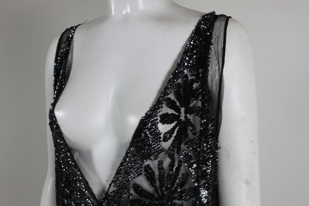 Women's 1920s Sequined Tulle Flapper Dress