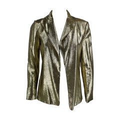 1970's Pauline Trigere Gold Lamé Blazer