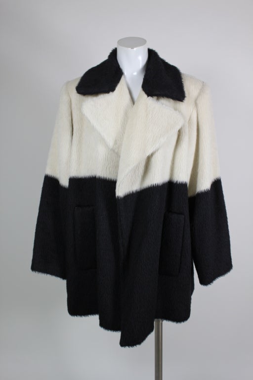 Oversized and incredibly plush Panda coat by the amazing YSL.  Cozy beyond belief!  

Measurements apply to oversize.