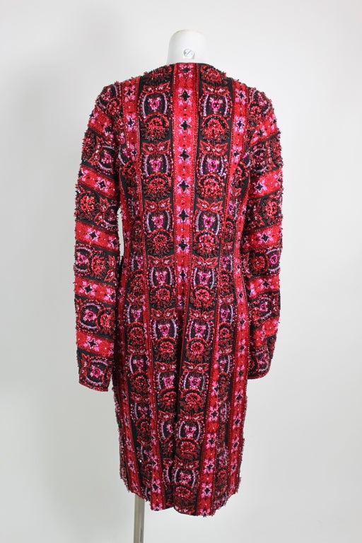 Carolina Herrera Embellished Brocade Coat with Kimono Sleeves 1