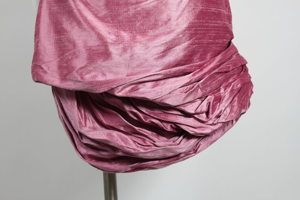 Giorgio Rose Pink Silk Strapless Party Dress 3