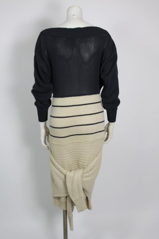 Women's Castelbajac 1980s Avant-Garde Double Sleeve Sweater Dress