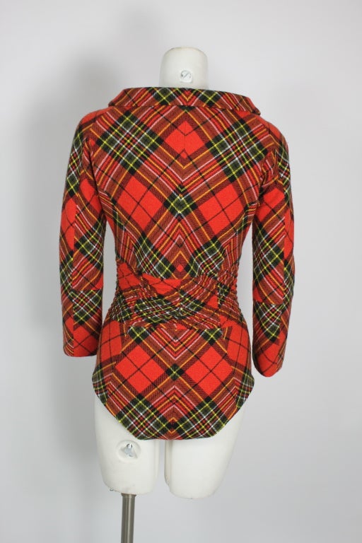 Women's Junya Watanabe for Comme des Garcons Tartan Bodysuit For Sale