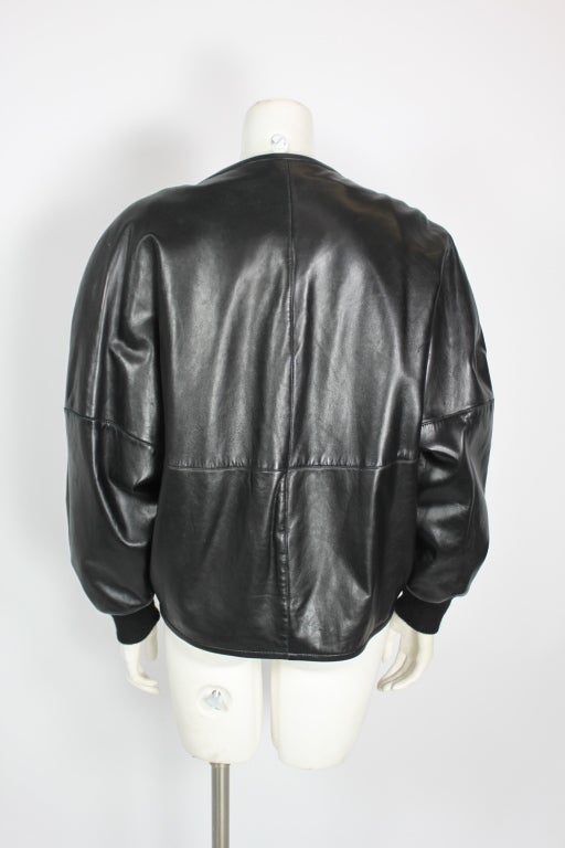 Claude Montana Leather Jacket w Zebra Ponyhair Lapel 3