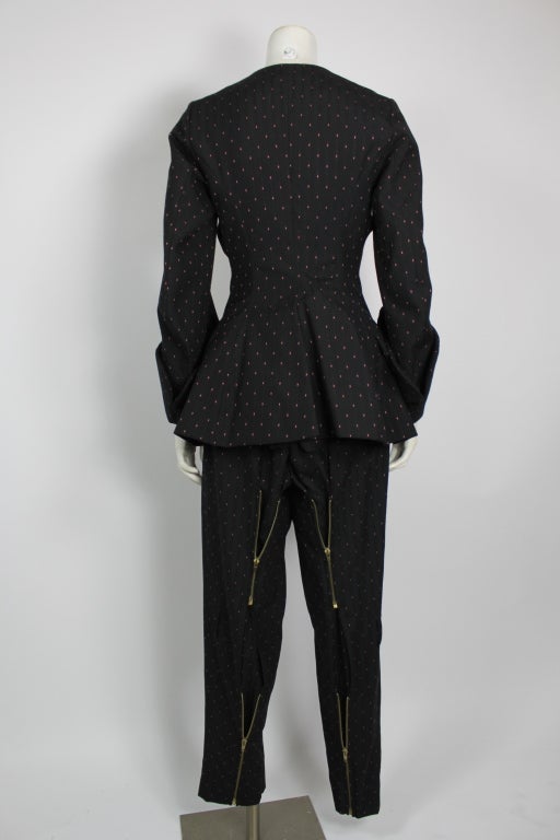 Black Vivenne Westwood 1990s Two-Piece Bondage Suit For Sale