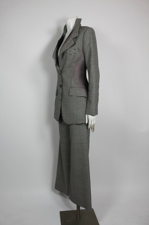 Gray Issey Miyake 1990s Exploded Houndstooth Suit For Sale
