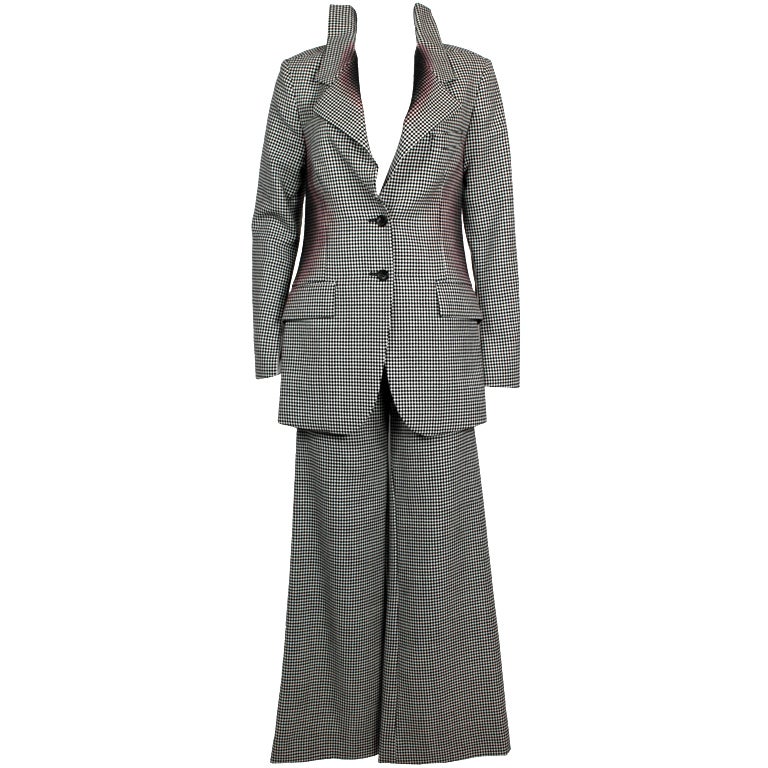 Issey Miyake 1990s Exploded Houndstooth Suit For Sale