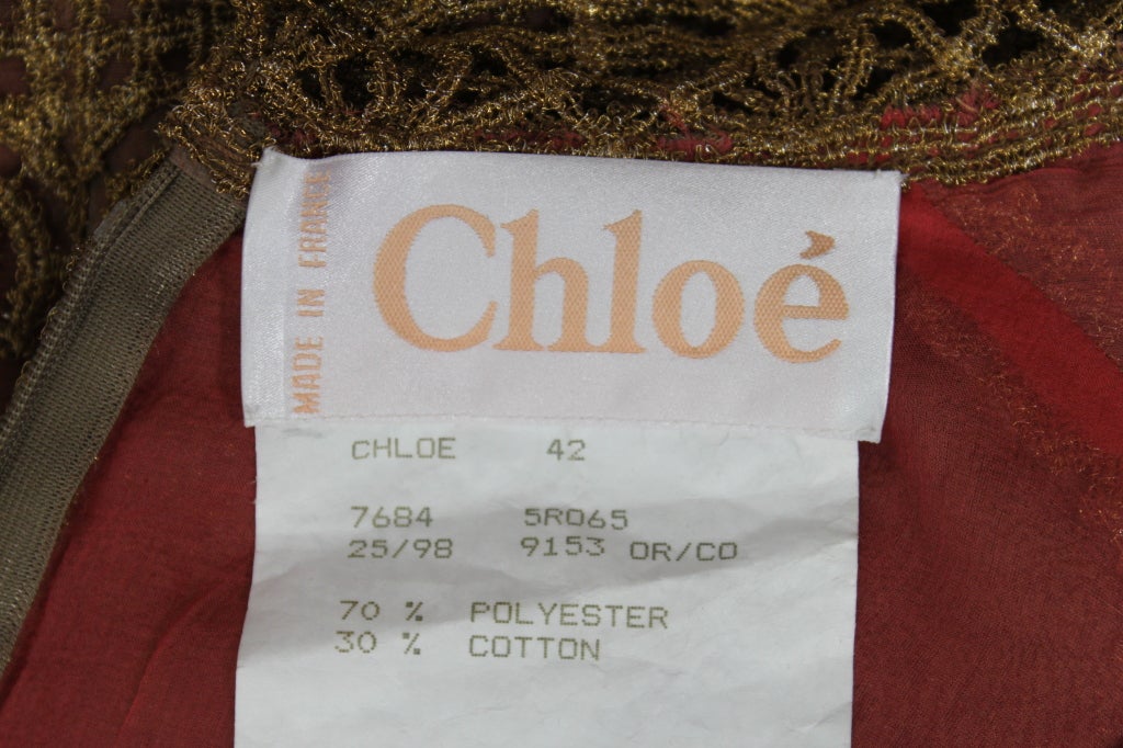 Chloe Glittering Gold Crochet Lame Illusion Gown, 1980s 6