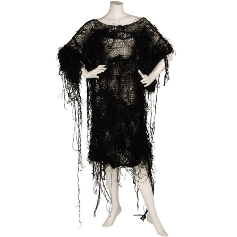 Comme des Garçons Handknit Black Dress For Sale