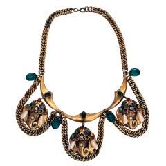 Joseff of Hollywood Fabulous Carnival Elephant Necklace at 1stDibs