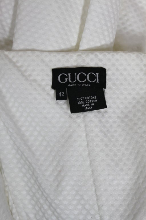 Gucci Flirty White Pique Halter Dress 3