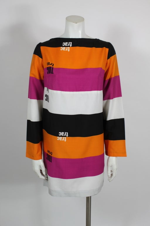 Women's Rudi Gernreich Colorblock Printed Mod Dress