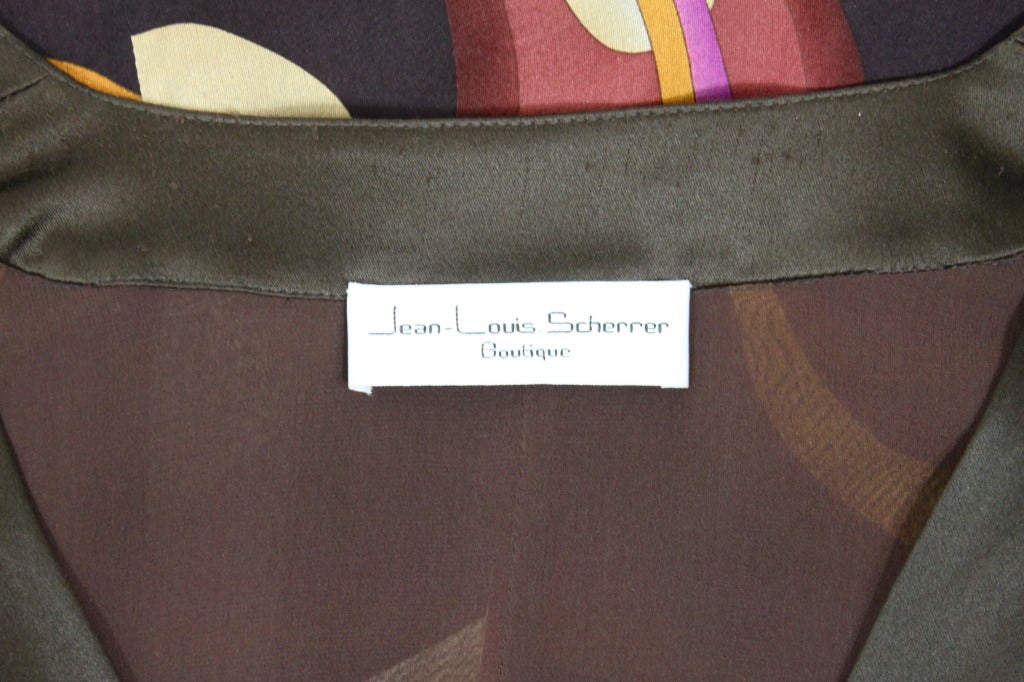 Jean-Louis Scherrer Op-Art Caftan with Gorgeous Embellished Belt 7