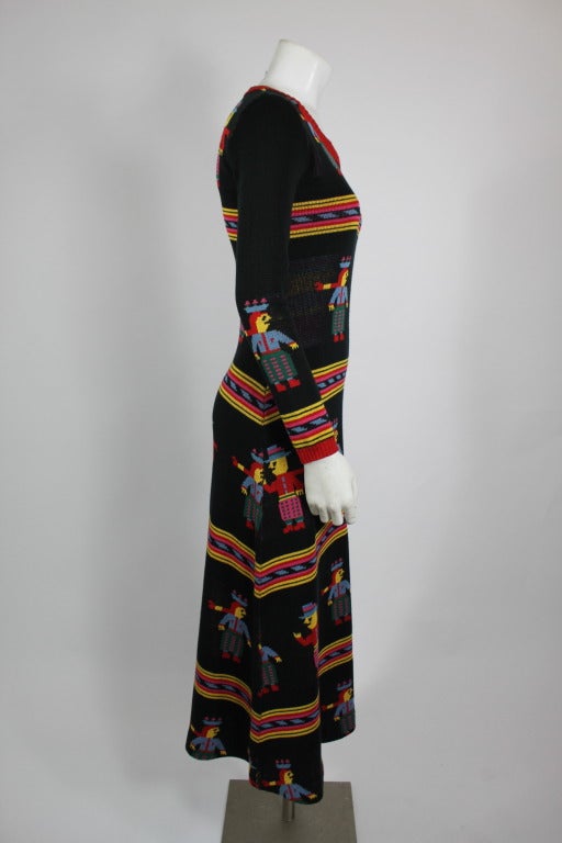 Betsey Johnson for Alley Cat Colorful Knit Dress In Excellent Condition In Los Angeles, CA