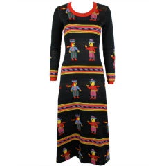 Retro Betsey Johnson for Alley Cat Colorful Knit Dress