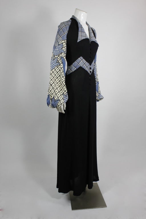 One of the most iconic designers of the 1970s, Ossie Clark's creations are definitive, ethereal, and feminine garments of the era. With an eye for bold, graphic prints (often collaborating with wife Celia Birtwell for prints) and a modern design